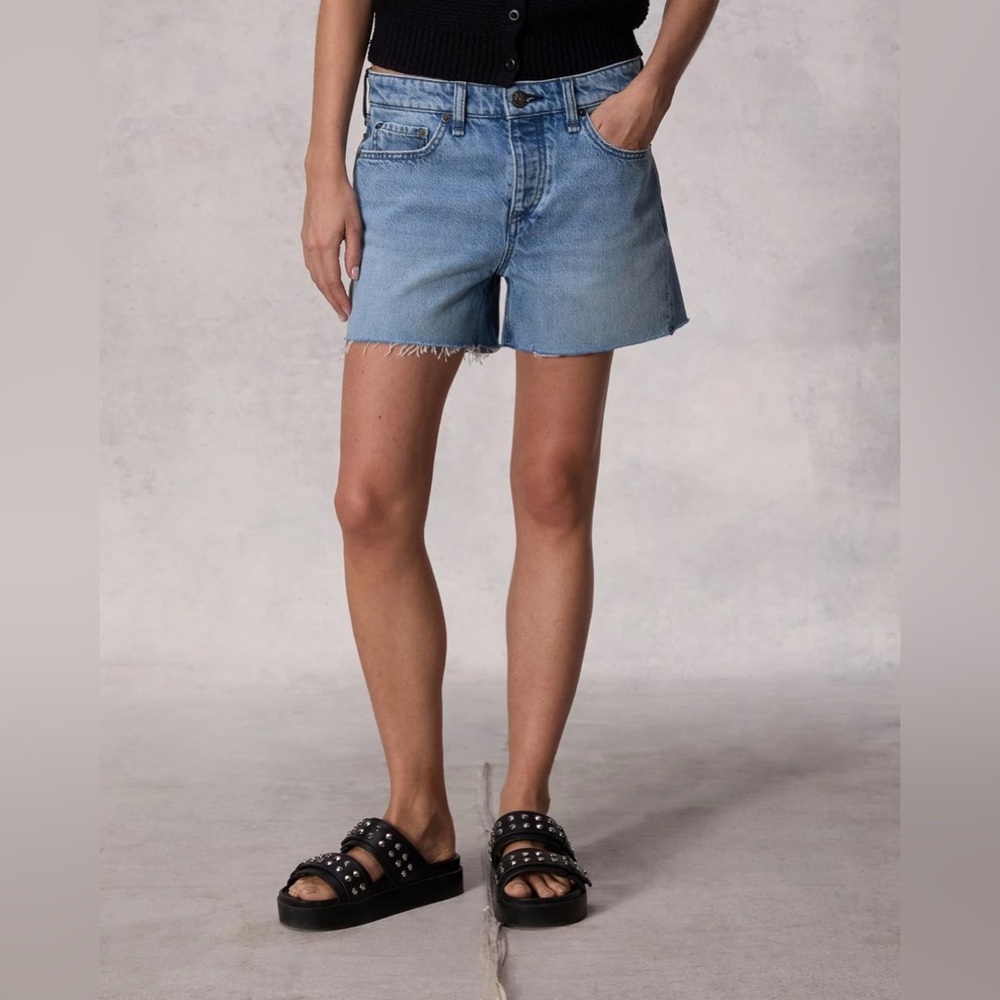 Rag & Bone Denim Shorts with Frayed Hem
